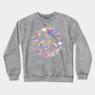 Colorful Peace Sign Crewneck Sweatshirt